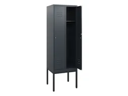 locker,HxBxD 1950x600x500mm,2vak,vak B 300mm,cil.-slot,voetonderstel