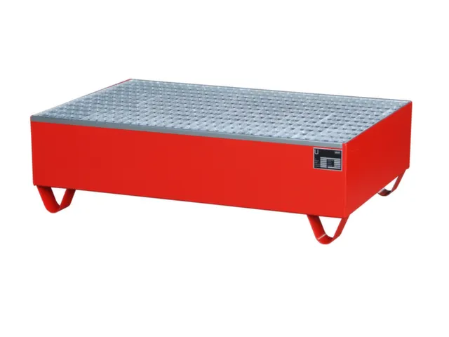 Systeem-Opvangbak 2x 200l Rood 215l 60x 1200x 800mm Rooster