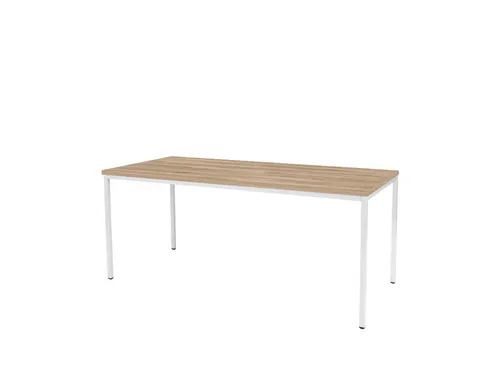Domino Basic Tafel Vaste Hoogte 180x80 honey castello wit 4-poots