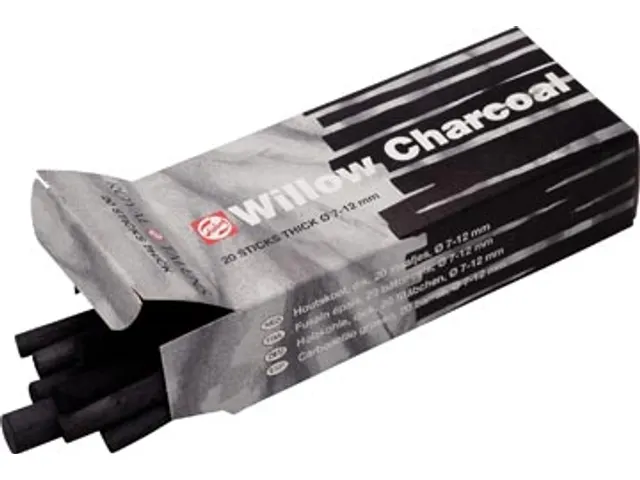 Houtskool 7 - 12 Mm, Doosje Met 20 Staafjes