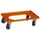 Bakonderwagen 250kg Laadvloer 600x400mm Oranje Kunststof Wielen