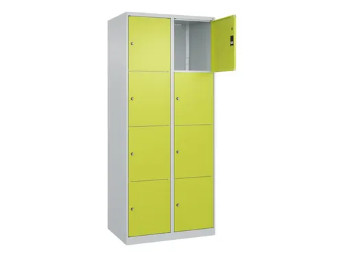 lockerkast,HxBxD 1850x800x500mm,2x4vakken,vak B 400mm,cil.-slot