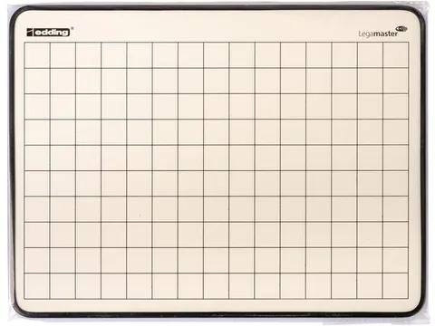 Wisbord Legamaster emaille staal geruit + blanco