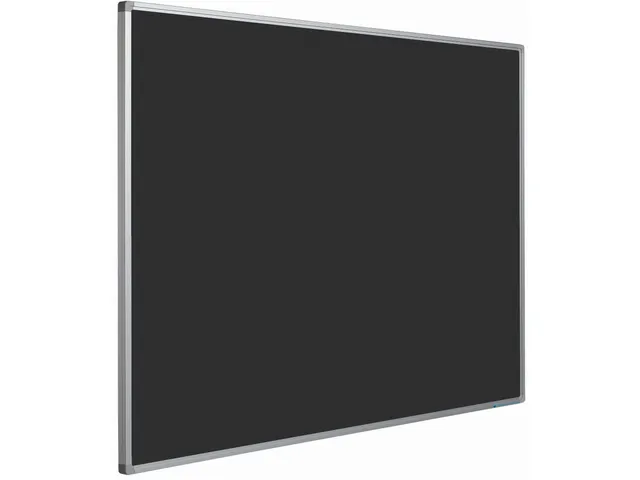 Prikbord Bulletin Zwart 90x120cm Softline Profiel 16mm
