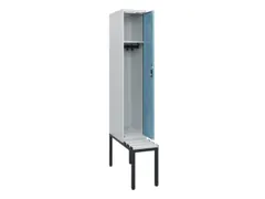 locker met bank,HxBxD 1950x300x815mm,1vak,vak B 300mm,cilinderslot