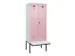 locker met bank,voor scheiding van kleding,HxBxD 2120x800x815mm,2vak
