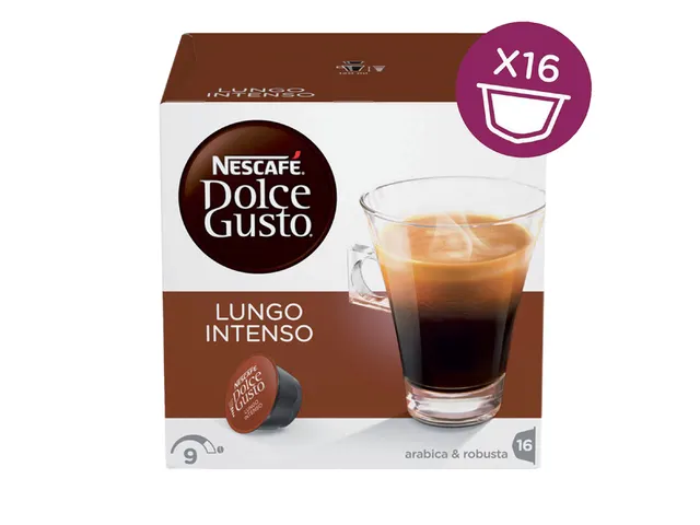 Koffiecups Dolce Gusto lungo intenso 16 stuks