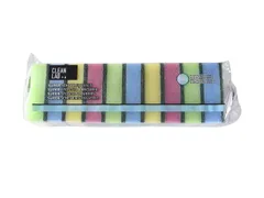 Aqualine schuurspons assorti kleur pak van 10 stuks
