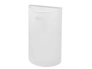 afvalbak,40l,HxBxD 647x395x195mm,wandmontage,romp staal wit - 1
