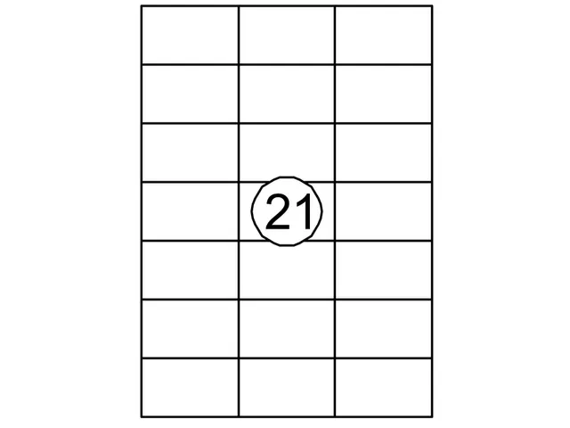 Etiket Quantore 70x42.4mm Wit 315 stuks