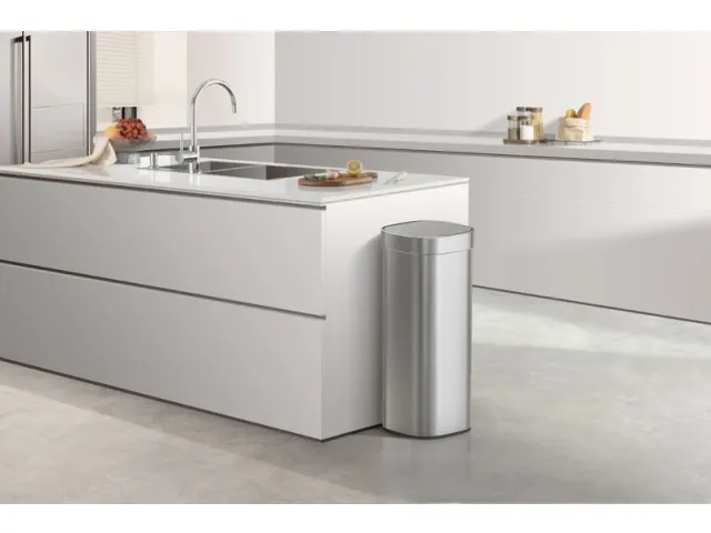 Afvalbak Loft Touch Top Bin 40 liter Mat RVS
