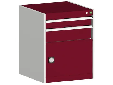 ladekast HxBxD 800x650x650mm 2laden RAL7035 front RAL3004