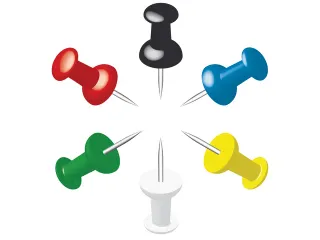 Pushpins Alco doosje a 25 stuks assorti - 1