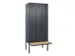locker met bank,voor scheiding van kleding,HxBxD 2120x900x815mm,3vak