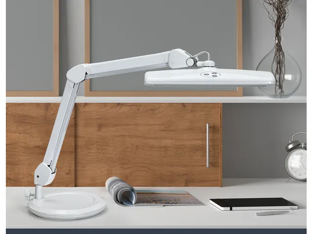 Werkpleklamp MAUL Intro LED dimbaar op voet wit