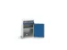 pc-kast 1000x650x550mm toetsenbordblad RAL7035 + RAL5010