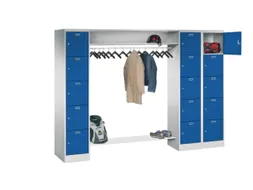 personeelsgarderobe cil.slot 1950x2550x500mm 3x5 vakken 400mm RAL5010