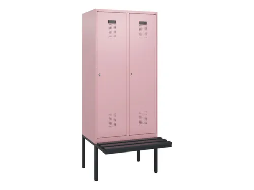 locker met bank,HxBxD 1950x800x815mm,2vak,vak B 400mm,cilinderslot