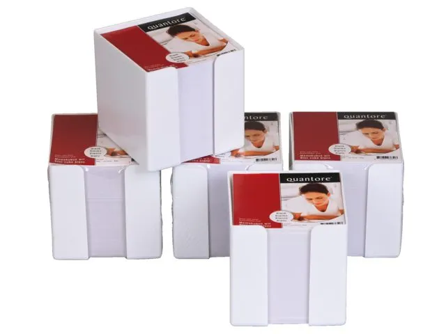 Cube mémos Quantore 10x10x9cm blanc 900 feuilles