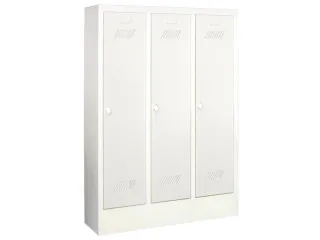 lockerkast v. kinderen,HxBxD 1300x780x300mm,3vak,RAL7035,front RAL5010 - 1