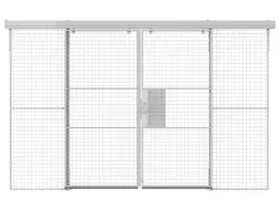dubbele schuifdeur,v. scheidingswandsysteem,HxB 2200x1900mm,hangslot