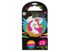 Colouring Book 15x15 cm 40 vel 5 neon markers