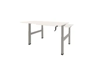 Dextro Slinger Duo zit/sta Bureau 140cm frame Alu blad Wit - 1