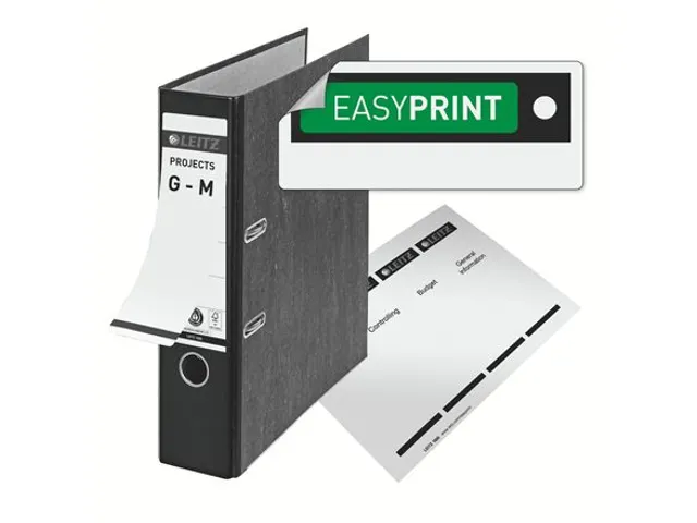 Ordner Leitz 1080 A4 80mm gewolkt zwart 100% gerecycled karton