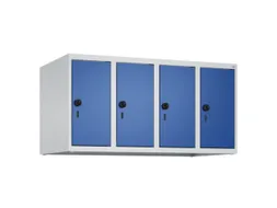 opzetkast,v. locker,4vak.,vak B 250mm,HxBxD 500x1000x500mm,vleugeldeur