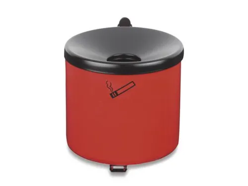 Veiligheidswandasbak 2.4 liter 45x 150mm Kiepbaar Plaatstaal Rood