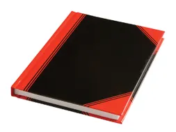 Notitieboek Bantex zwart/rood A6 lijn 70gr 96vel
