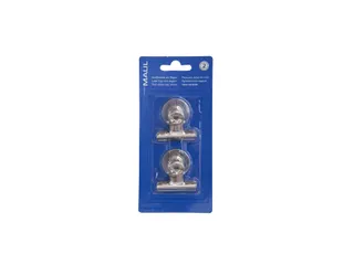 Papierklem MAUL Bulldog met magneet 40mm capaciteit 15mm zilver - 12