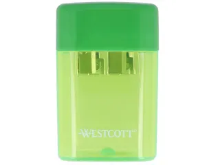 Puntenslijper Westcott dubbel metalen slijper in vierkant opvangbakje - 5