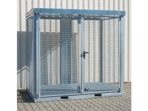 gasflessendepot,v. 60xØ 230mm fles,HxBxD 2260x2535x1575mm,m. deksel