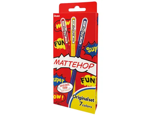 Gelschrijver Pentel K110 Mattehop Fun Original medium assorti blister