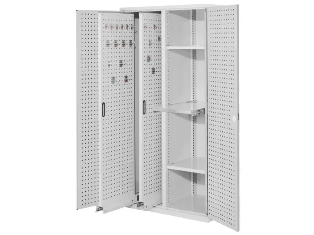 verticale kast,HxBxD 1950x1000x600mm,geperfor. deur,RAL5010