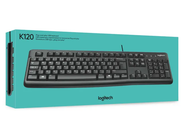 Toetsenbord K120 USB 2.0 AZERTY BE Zwart