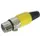 Vrouwelijke 3P Xlr Plug - Vernikkeld - Geel