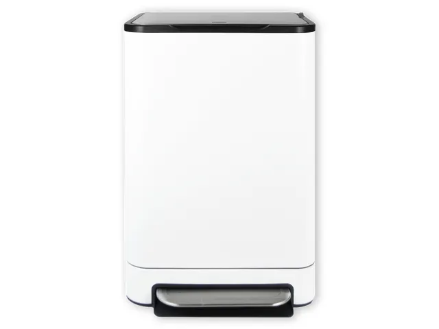 Afvalbak Desq 6053.01 pedaalemmer 40 liter RVS Wit