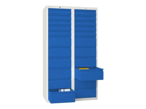 ladekast HxBxD 1800x1000x500mm 22laden RAL7035 front RAL5010