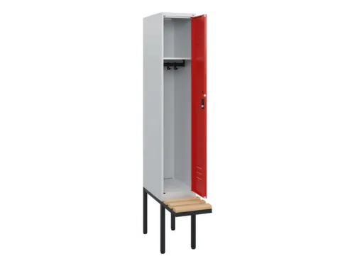locker met bank,HxBxD 1950x300x815mm,1vak,vak B 300mm,cil.-slot