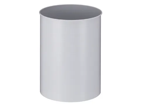 Ronde Papierbak metaal 15 liter Grijs