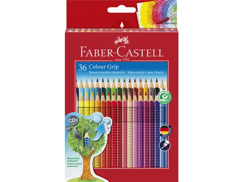 Kleurpotlood Faber-Castell Grip 2001 etui 36 stuks