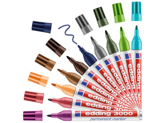 Viltstift edding 3000 rond lichtblauw 1.5-3mm