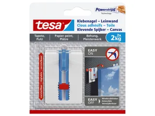 Klevende spijker Tesa voor canvas op behang en pleisterwerk 2kg - 1