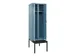 locker met bank,voor scheiding van kleding,HxBxD 2120x600x815mm,2vak