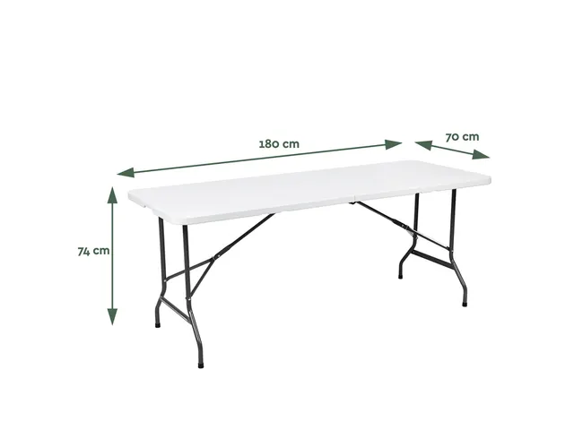 Vouwtafel BRASQ 180x70x74cm FT180 wit
