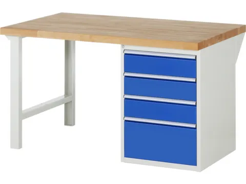 werkbank,HxBxD 890x1500x900mm,beukblad,draagverm. 750kg