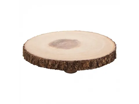 Emga Serveerplank Boomstronk Mini Rond Hout 20/25cm