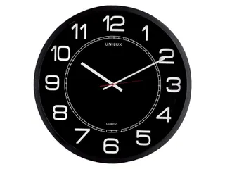 Wandklok Unilux Mega Ø57,5cm zwart cijferaanduiding - 1